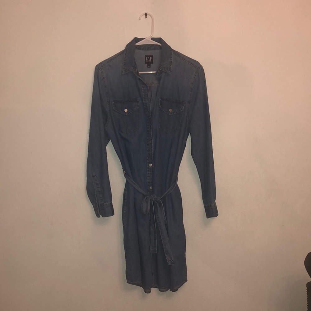 Denim dress NEVER WORN plastic tag thing still on!
